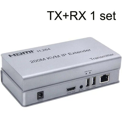 H.264 200m HDMI KVM IP Extender Over RJ45 Ethernet – Video Converter Transmitter and Receiver with USB Keyboard/Mouse Support - ZAMAR AUDIO SOLUTIONS