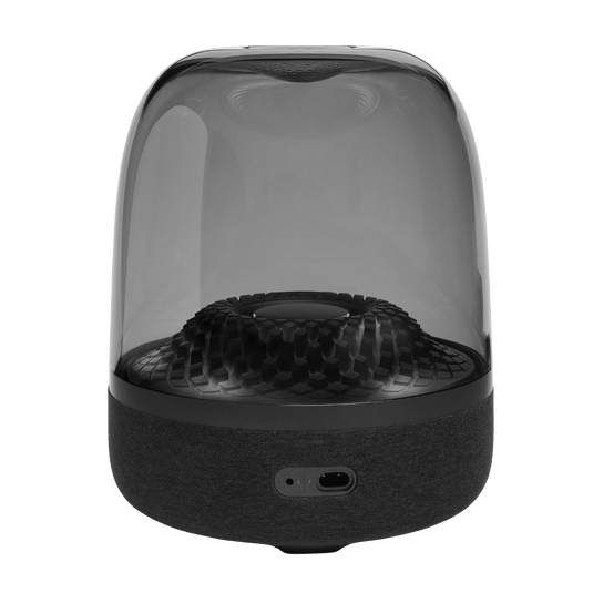 Harman Kardon Aura Studio 4 Kenya rear view showing power port and transparent dome on black base