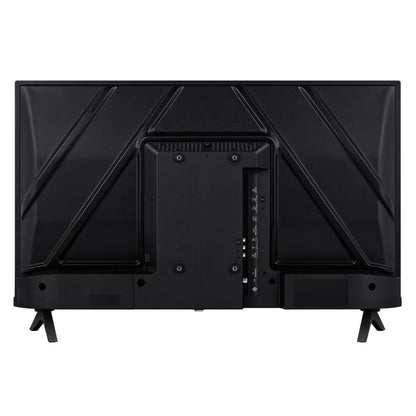 Hisense 43A4KEN Kenya rear panel view showing port cluster and VESA mount area on black chassis
