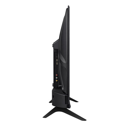 Hisense 43A4KEN Kenya right side profile showing HDMI, USB, and RCA port cluster on rear edge