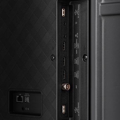 Hisense 50A6KEN Kenya rear port panel close-up showing HDMI, USB, LAN, digital audio out and ANT inputs