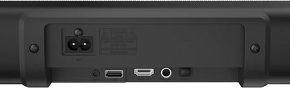 Hisense HS218 soundbar Kenya rear panel showing power inlet, USB, HDMI ARC, and optical ports