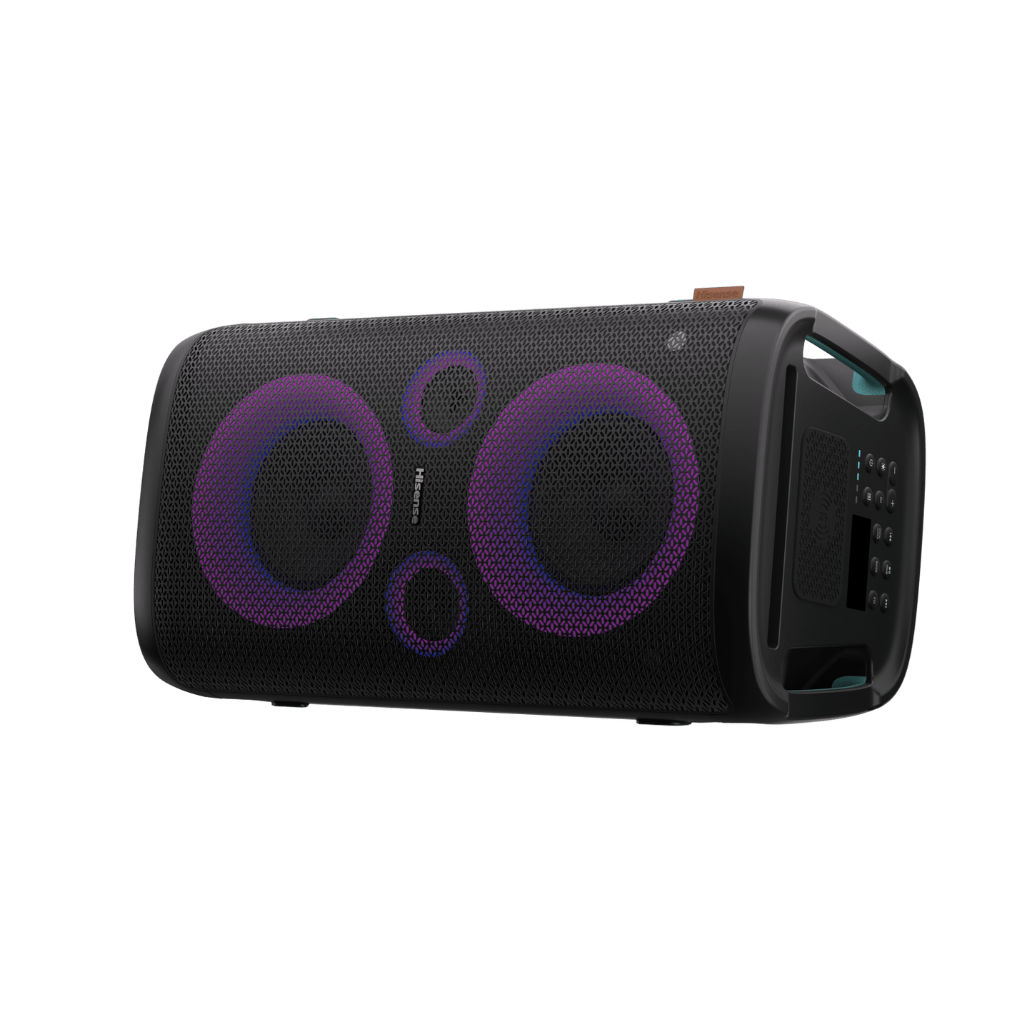 Hisense Party Rocker HP100 portable speaker side angle with LED display Kenya