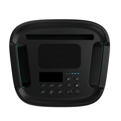 Hisense Party Rocker HP100 USB AUX Bluetooth connectivity ports close-up