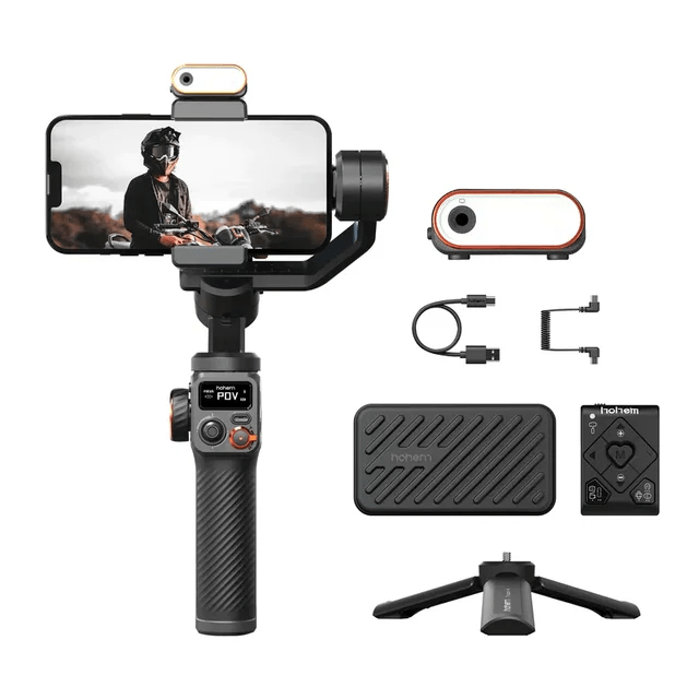 Hohem iSteady M6 Handheld Gimbal Stabilizer – Selfie Tripod for Smartphone, AI Magnetic Fill Light, Full Color Video Lights - ZAMAR AUDIO SOLUTIONS