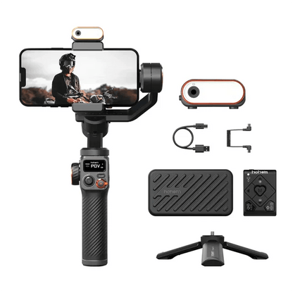 Hohem iSteady M6 Handheld Gimbal Stabilizer – Selfie Tripod for Smartphone, AI Magnetic Fill Light, Full Color Video Lights - ZAMAR AUDIO SOLUTIONS