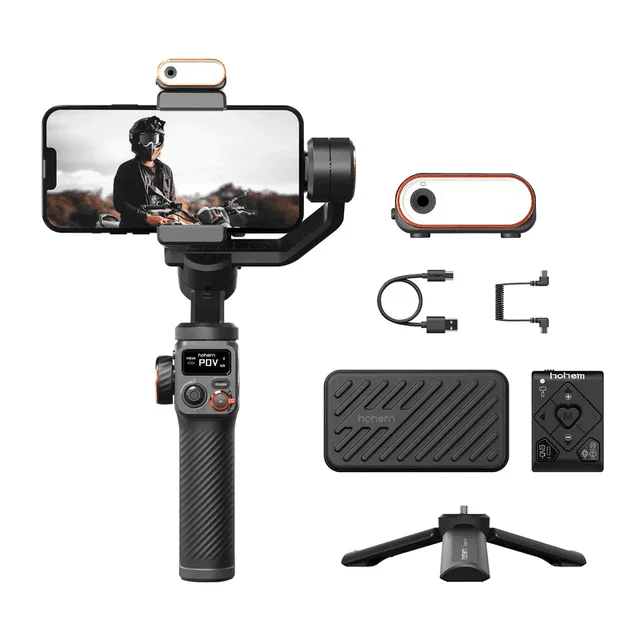 Hohem iSteady M6 Handheld Gimbal Stabilizer – Selfie Tripod for Smartphone, AI Magnetic Fill Light, Full Color Video Lights - ZAMAR AUDIO SOLUTIONS