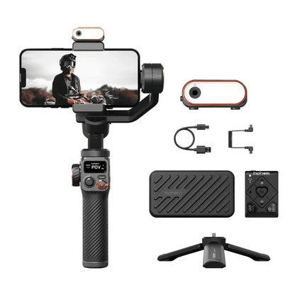 Hohem iSteady M6 Handheld Gimbal Stabilizer – Selfie Tripod for Smartphone, AI Magnetic Fill Light, Full Color Video Lights - ZAMAR AUDIO SOLUTIONS