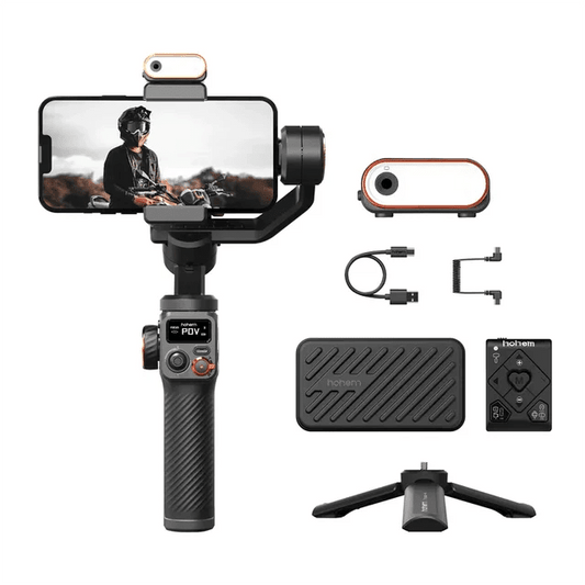 Hohem iSteady M6 Handheld Gimbal Stabilizer – Selfie Tripod for Smartphone, AI Magnetic Fill Light, Full Color Video Lights - ZAMAR AUDIO SOLUTIONS
