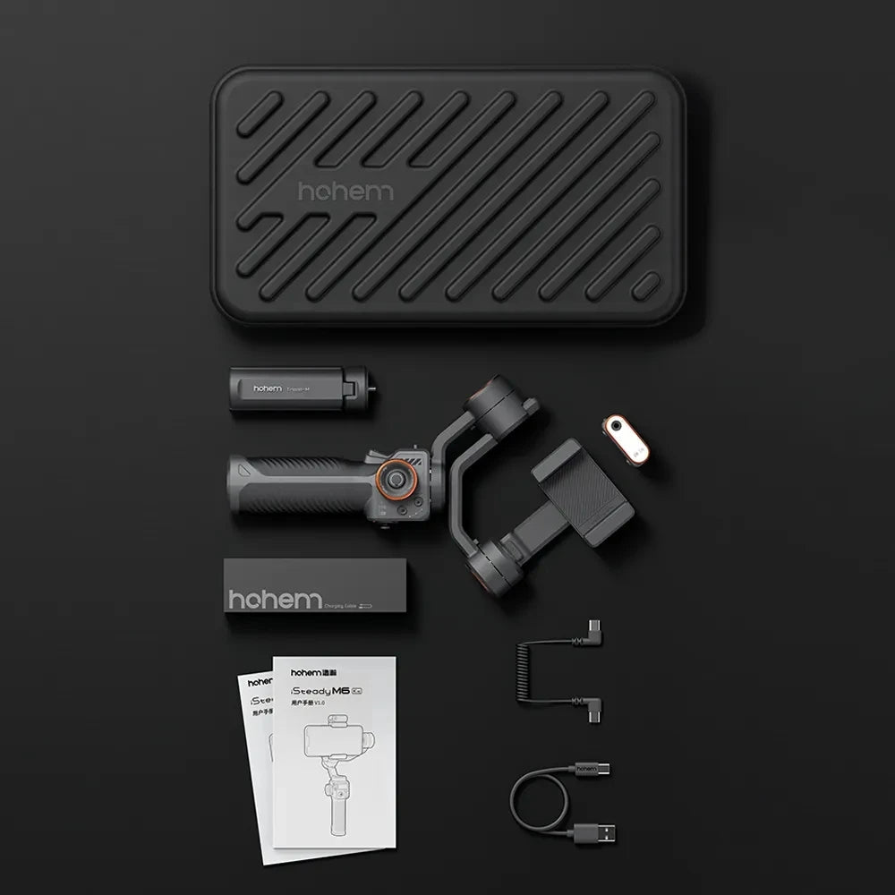 Hohem iSteady M6 Handheld Gimbal Stabilizer – Selfie Tripod for Smartphone, AI Magnetic Fill Light, Full Color Video Lights - ZAMAR AUDIO SOLUTIONS