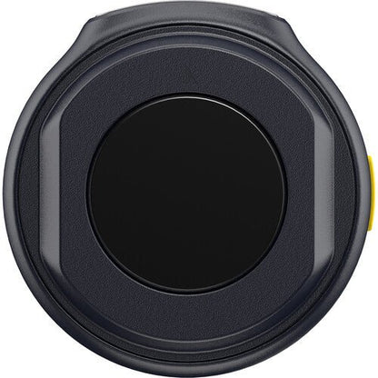 Hollyland Lark M2 Kenya transmitter top-down view showing circular microphone capsule and black body