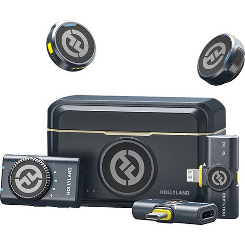 Hollyland Lark M2 Kenya full system with transmitters, charging case, Lightning and USB-C receivers