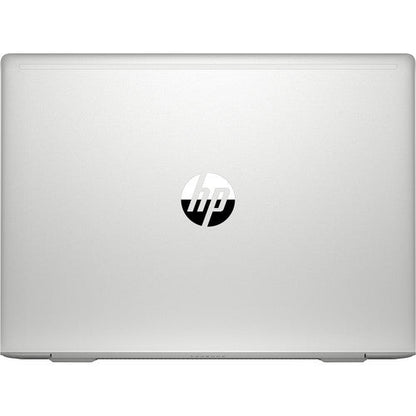 HP ProBook 440 G6 Kenya closed lid top view showing silver HP logo on aluminium chassis`