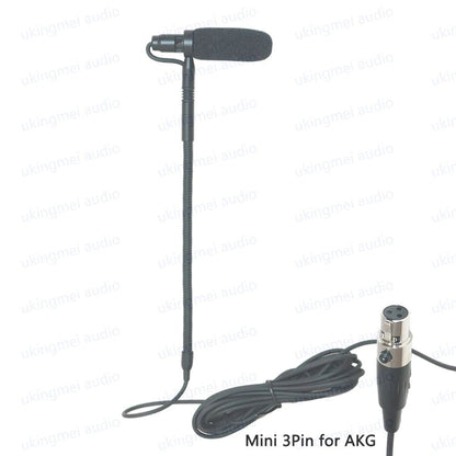 HTDZ TA3 Gooseneck Microphone – Condenser Mic for Violin, Viola, and Fiddle with AKG Bodypack Transmitter Compatibility - ZAMAR AUDIO SOLUTIONS
