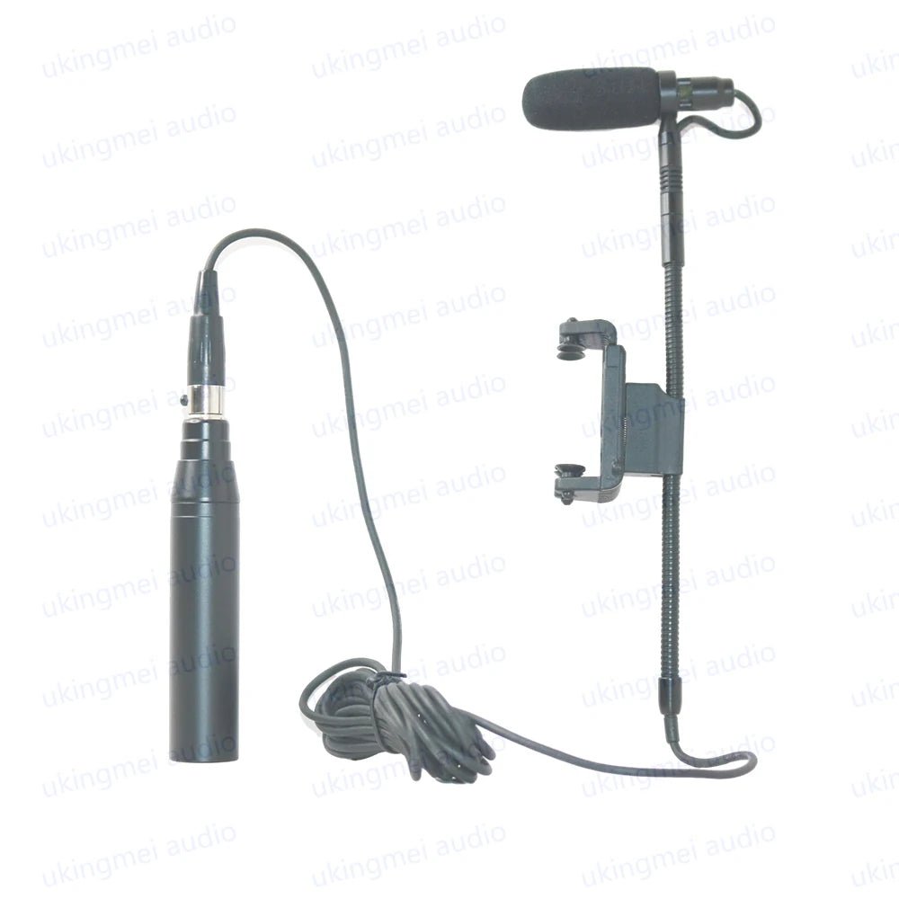 HTDZ TA3 Gooseneck Microphone – Condenser Mic for Violin, Viola, and Fiddle with AKG Bodypack Transmitter Compatibility - ZAMAR AUDIO SOLUTIONS