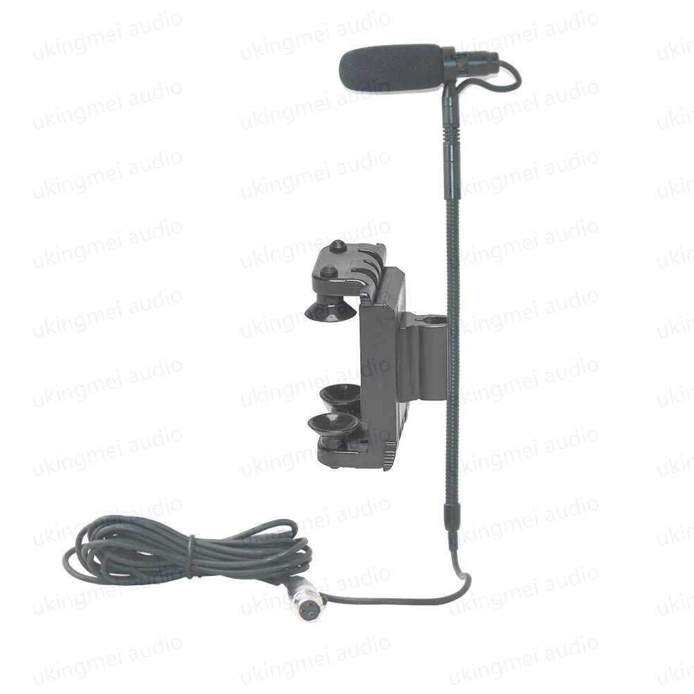 HTDZ TA3 Gooseneck Microphone – Condenser Mic for Violin, Viola, and Fiddle with AKG Bodypack Transmitter Compatibility - ZAMAR AUDIO SOLUTIONS