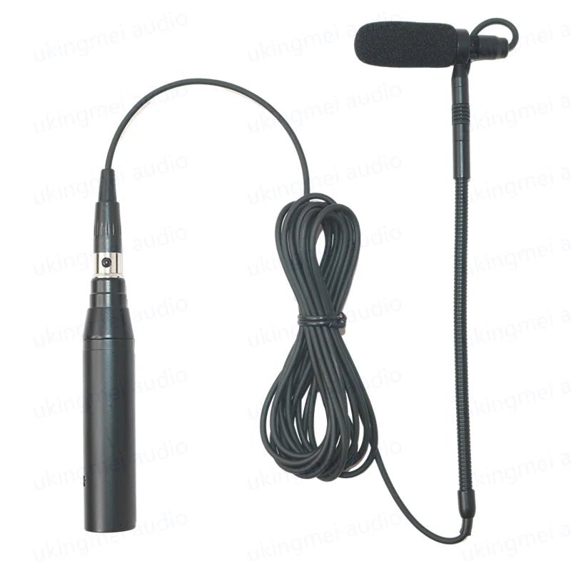 HTDZ TA3 Gooseneck Microphone – Condenser Mic for Violin, Viola, and Fiddle with AKG Bodypack Transmitter Compatibility - ZAMAR AUDIO SOLUTIONS