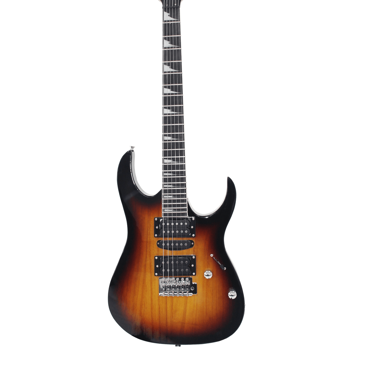 Ibanez GRX40 Kenya electric guitar front view, poplar body with S-S-H pickup configuration