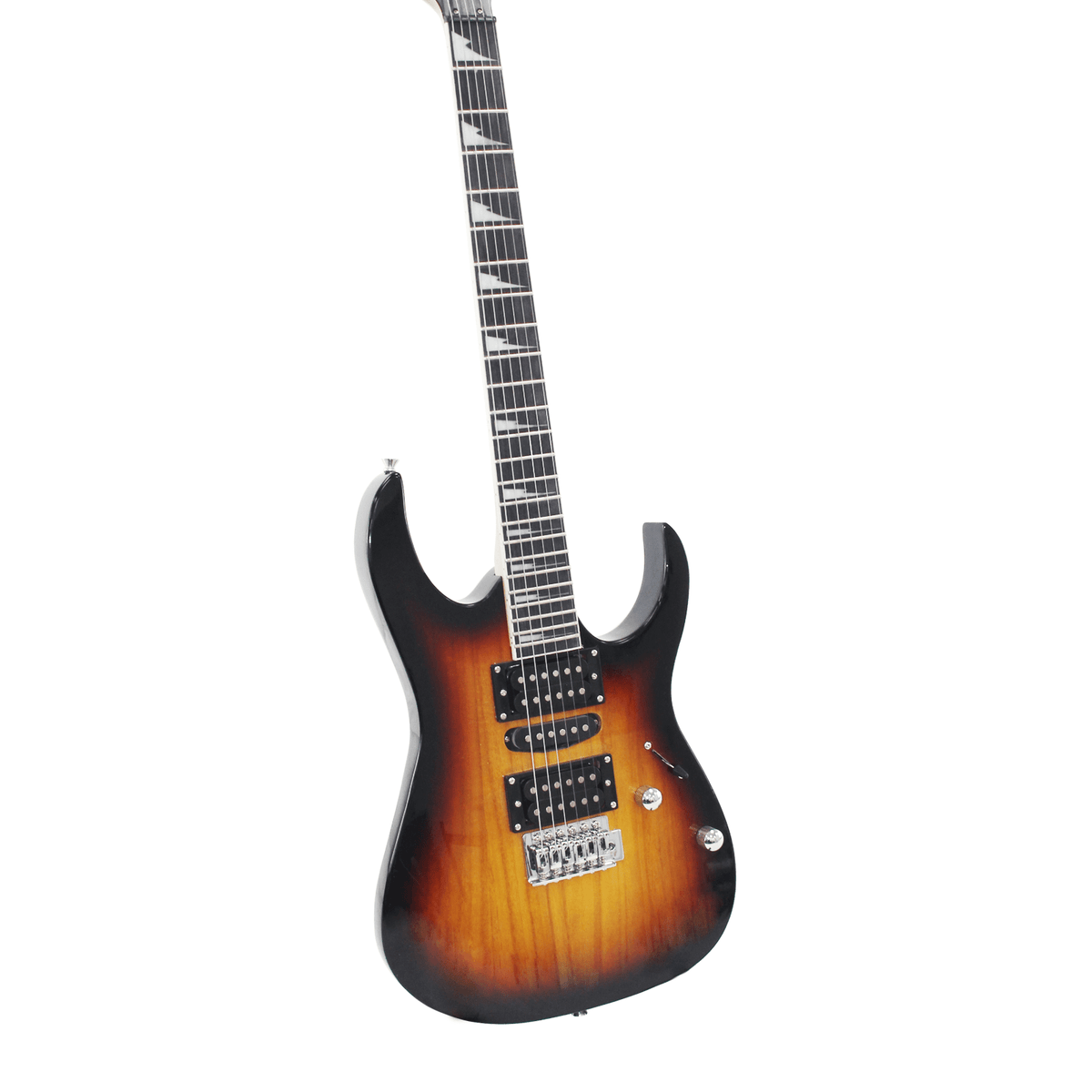 Ibanez GRX40 Kenya maple neck and headstock detail, chrome tuners and New Zealand pine fingerboard