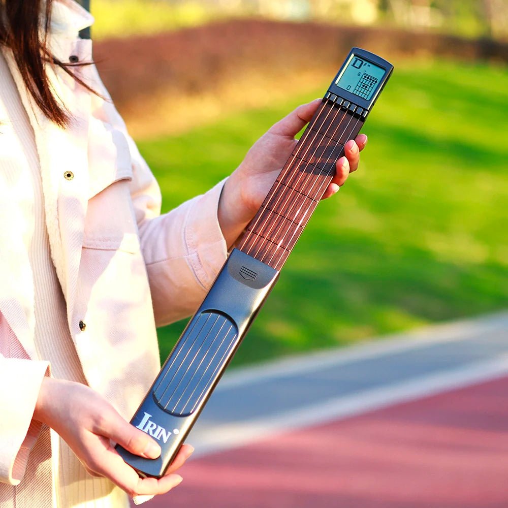 IRIN 6 Strings Guitar Portable Chord Trainer – 6 - Fret Finger Trainer with Display Screen for Beginner & Advanced Guitar Players - ZAMAR AUDIO SOLUTIONS