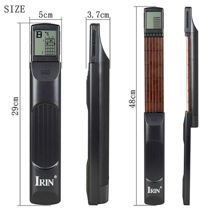 IRIN 6 Strings Guitar Portable Chord Trainer – 6 - Fret Finger Trainer with Display Screen for Beginner & Advanced Guitar Players - ZAMAR AUDIO SOLUTIONS