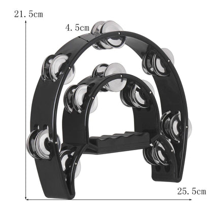 IRIN J30 Double Row Cymbals Tambourine – Multicolor Percussion Instrument for KTV Party, Hand Jingle Bell Rattle, Educational Toys Gifts - ZAMAR AUDIO SOLUTIONS