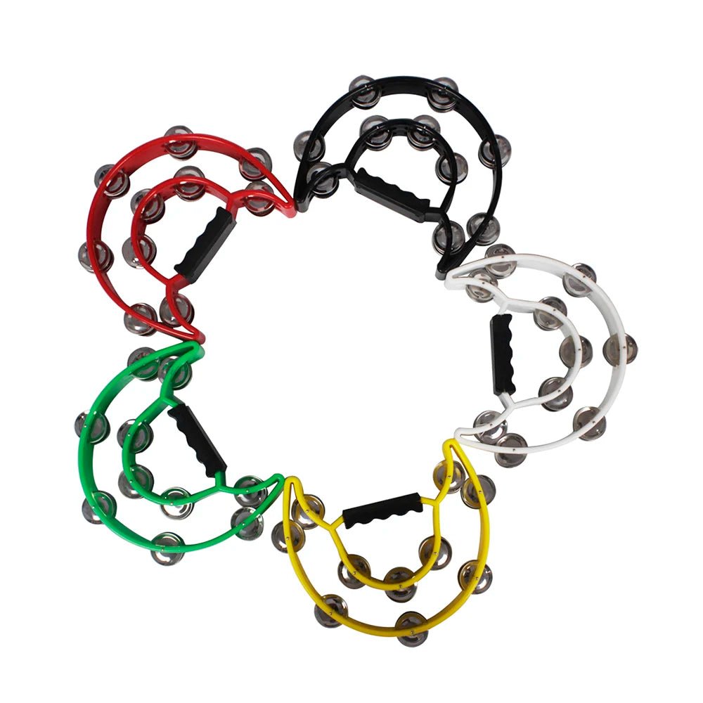 IRIN J30 Double Row Cymbals Tambourine – Multicolor Percussion Instrument for KTV Party, Hand Jingle Bell Rattle, Educational Toys Gifts - ZAMAR AUDIO SOLUTIONS