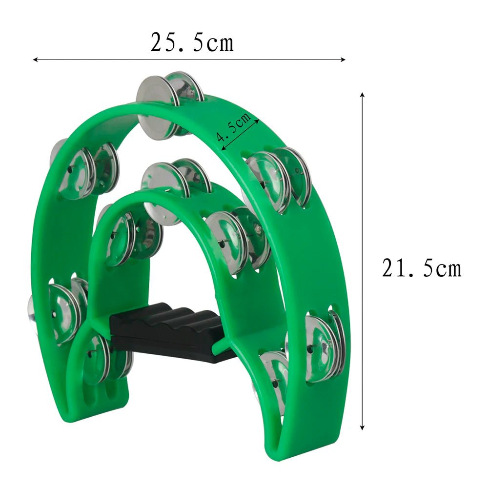 IRIN J30 Double Row Cymbals Tambourine – Multicolor Percussion Instrument for KTV Party, Hand Jingle Bell Rattle, Educational Toys Gifts - ZAMAR AUDIO SOLUTIONS