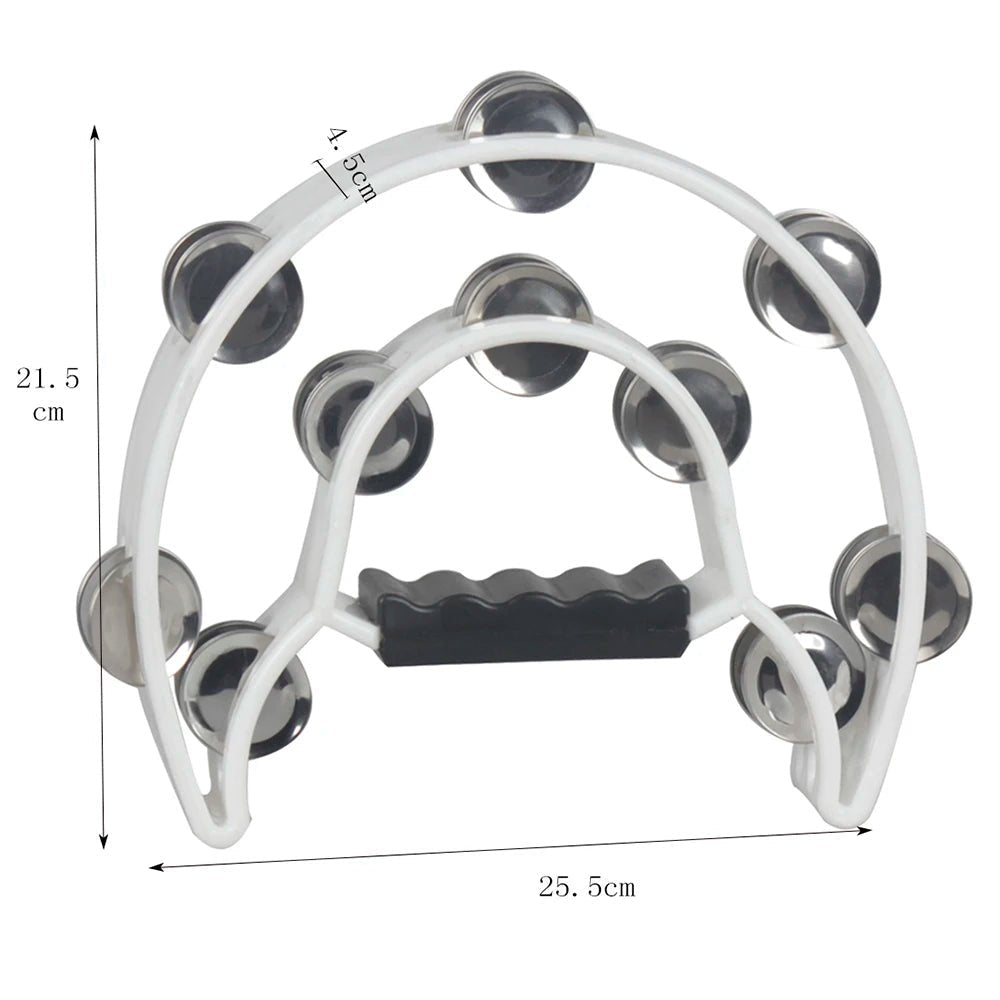 IRIN J30 Double Row Cymbals Tambourine – Multicolor Percussion Instrument for KTV Party, Hand Jingle Bell Rattle, Educational Toys Gifts - ZAMAR AUDIO SOLUTIONS