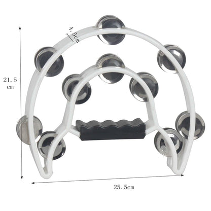 IRIN J30 Double Row Cymbals Tambourine – Multicolor Percussion Instrument for KTV Party, Hand Jingle Bell Rattle, Educational Toys Gifts - ZAMAR AUDIO SOLUTIONS