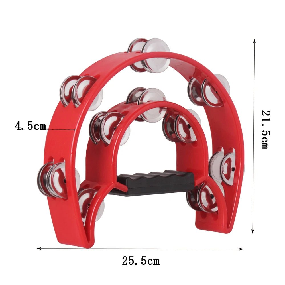 IRIN J30 Double Row Cymbals Tambourine – Multicolor Percussion Instrument for KTV Party, Hand Jingle Bell Rattle, Educational Toys Gifts - ZAMAR AUDIO SOLUTIONS