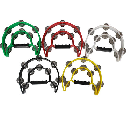 IRIN J30 Double Row Cymbals Tambourine – Multicolor Percussion Instrument for KTV Party, Hand Jingle Bell Rattle, Educational Toys Gifts - ZAMAR AUDIO SOLUTIONS