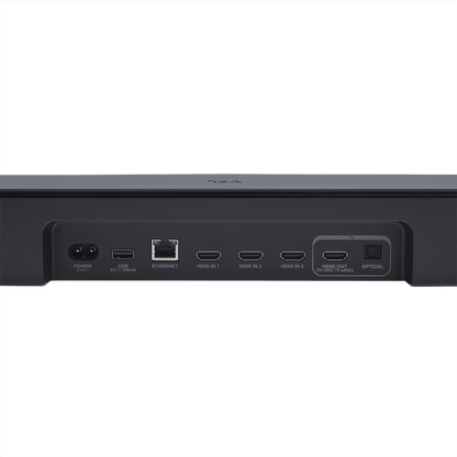 JBL Bar 1300 MK2 Kenya soundbar rear panel showing HDMI, optical and power connections