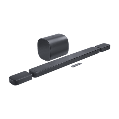 JBL Bar 1300 MK2 Kenya soundbar and subwoofer, angled side product view
