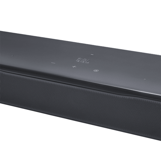 JBL Bar 1300 MK2 Kenya soundbar close-up showing top controls and front grille
