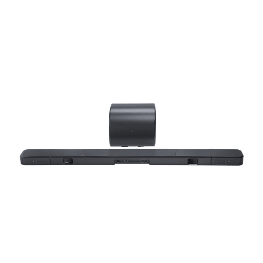 JBL Bar 1300 MK2 Kenya soundbar and subwoofer, low-angle front view