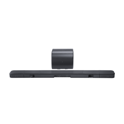 JBL Bar 1300 MK2 Kenya soundbar and subwoofer, low-angle front view