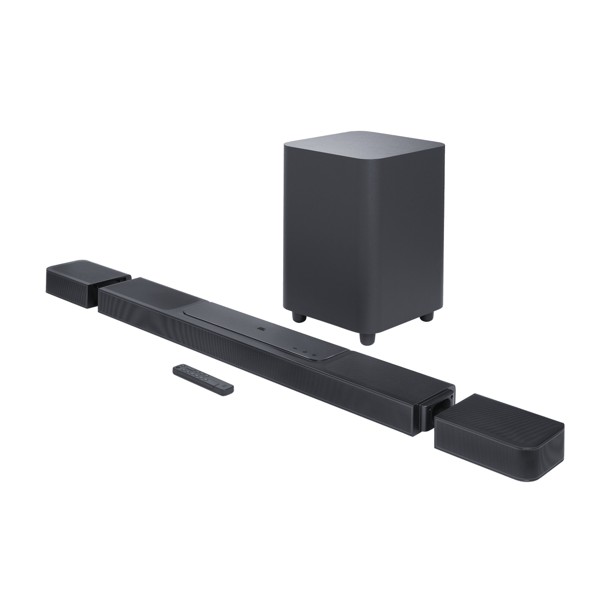 JBL Bar 1300 soundbar Kenya full system — soundbar, wireless subwoofer, detachable surround speakers and remote