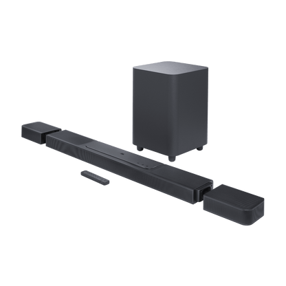 JBL Bar 1300 soundbar Kenya full system — soundbar, wireless subwoofer, detachable surround speakers and remote