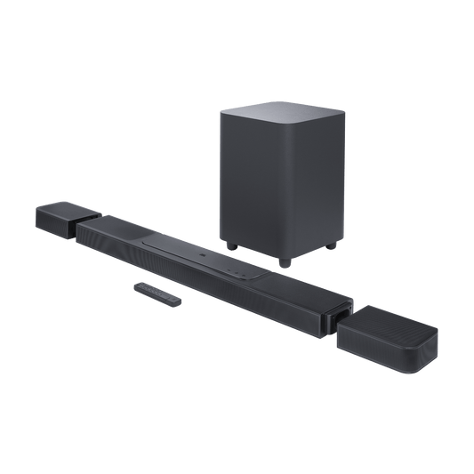 JBL Bar 1300 soundbar Kenya full system — soundbar, wireless subwoofer, detachable surround speakers and remote