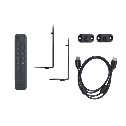 JBL Bar 1000 soundbar Kenya in-box accessories including remote control power cables and documentation