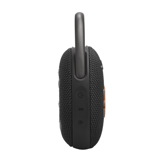 JBL Clip 5 Kenya side profile showing carabiner attachment and compact speaker body