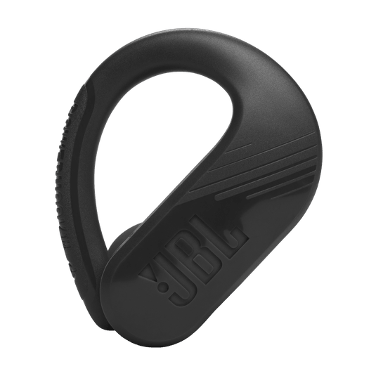JBL Endurance Peak 3 true wireless sport earbuds with charging case on white background