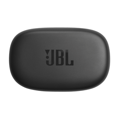 JBL Endurance Peak 3 true wireless sport earbuds with charging case on white background