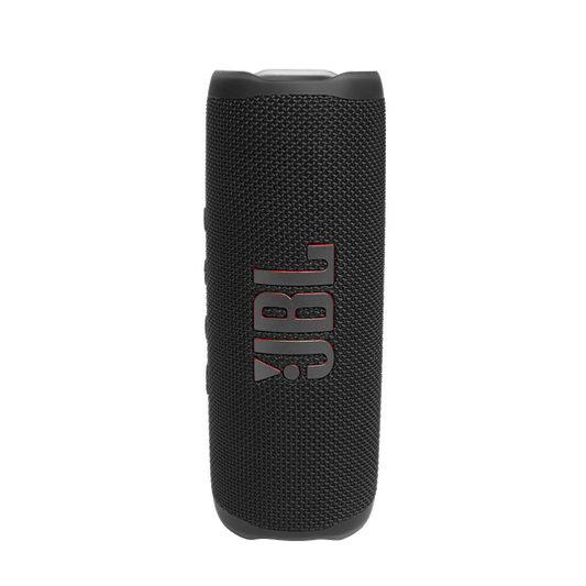 JBL Flip 6 IP67 waterproof speaker Kenya — front view in black, portable Bluetooth speaker