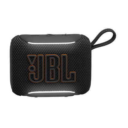 JBL Go 5 Bluetooth Speaker with edge lighting in black