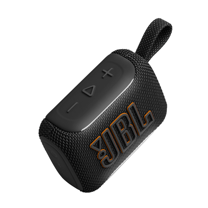 JBL Go 5 Bluetooth Speaker with edge lighting in black