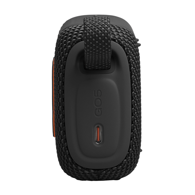 JBL Go 5 Bluetooth Speaker with edge lighting in black