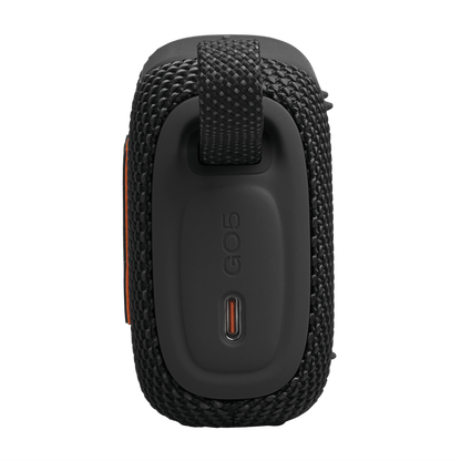 JBL Go 5 Bluetooth Speaker with edge lighting in black