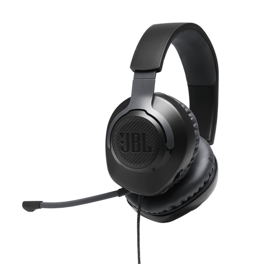 JBL Quantum 100 wired gaming headset front view with detachable boom mic, Kenya